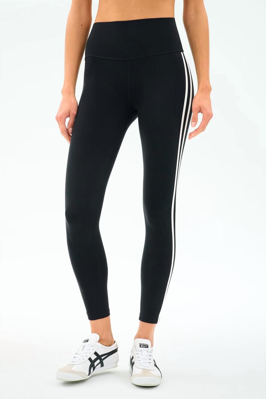 NEW SPLITS59 ella highwaist airweight legging in black/white stripe